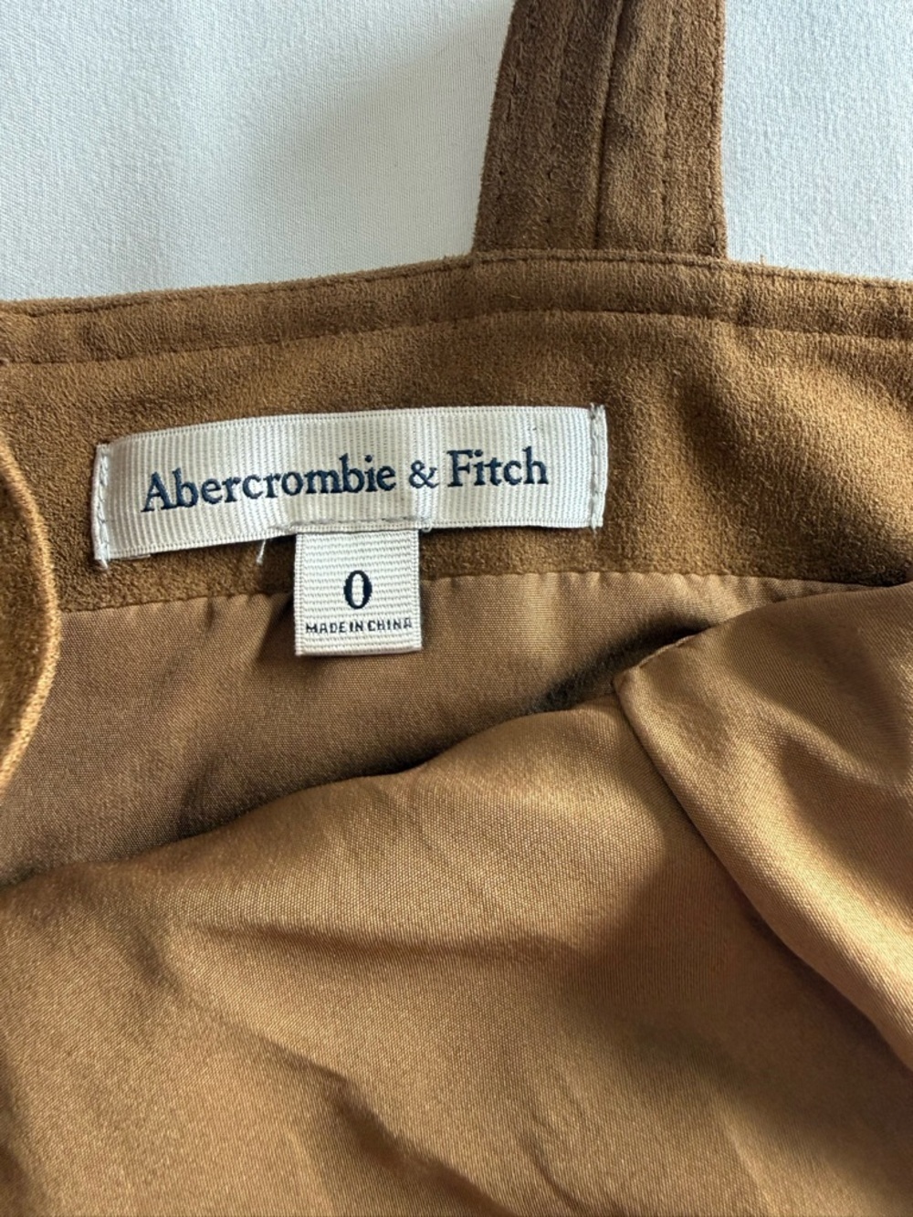 Abercrombie & Fitch Brown Floral Embroidered Faux Suede Dress - Picture 6 of 10
